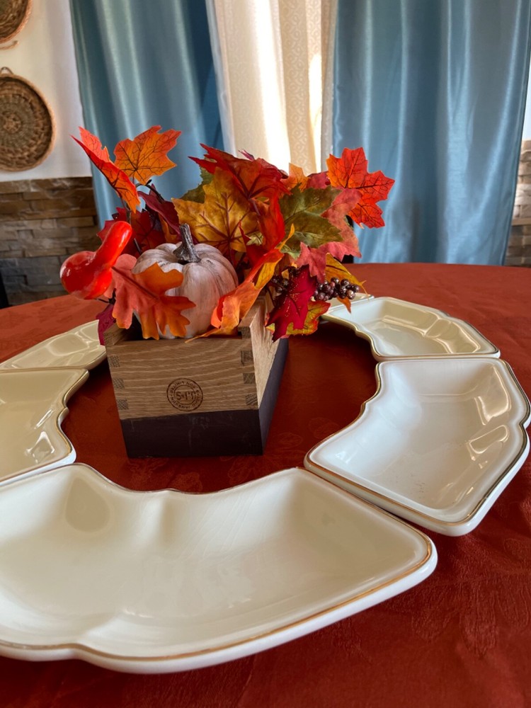 antique rare culinary essentials platter (6 piece)