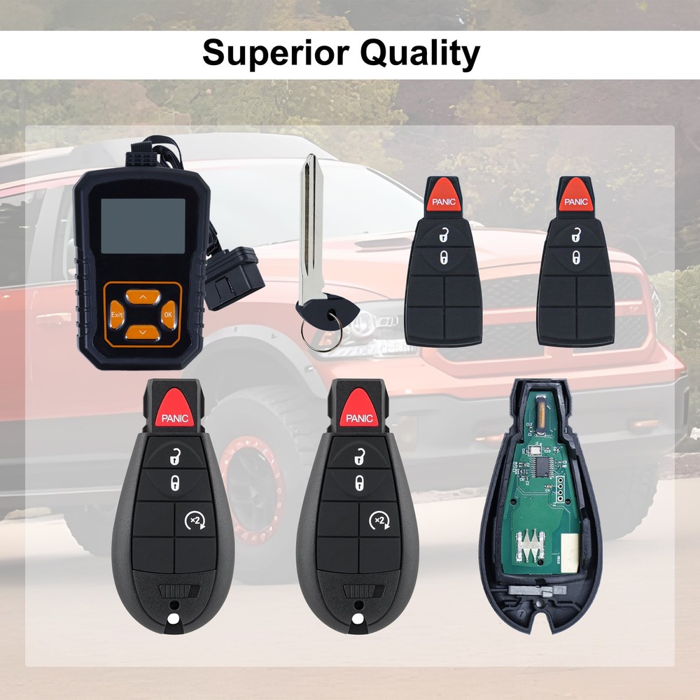 2X Remote Key Fob + Programmer For 2013-2017 Dodge RAM 1500 2500 3500