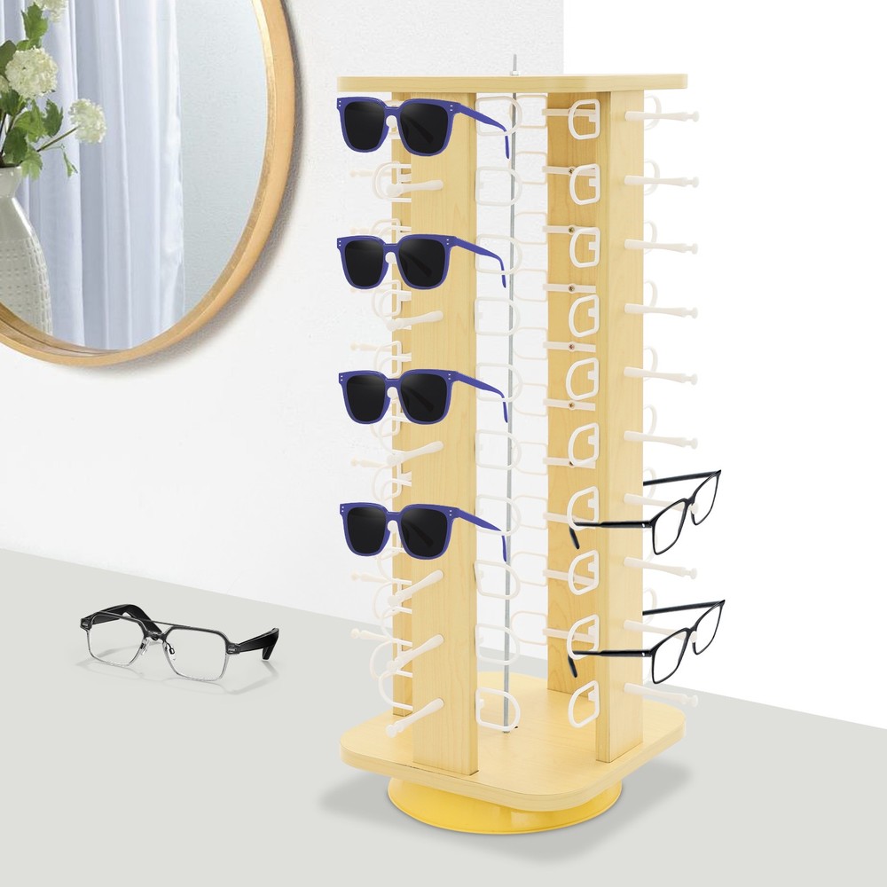 Rotating Glasses Storage Display Stand, Modern Sunglasses Storage Organizer