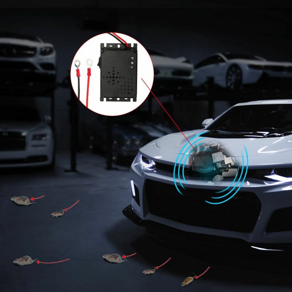 Ultrasonic Mouse Repeller System for Car Vehicle with 12V DC Power Connection