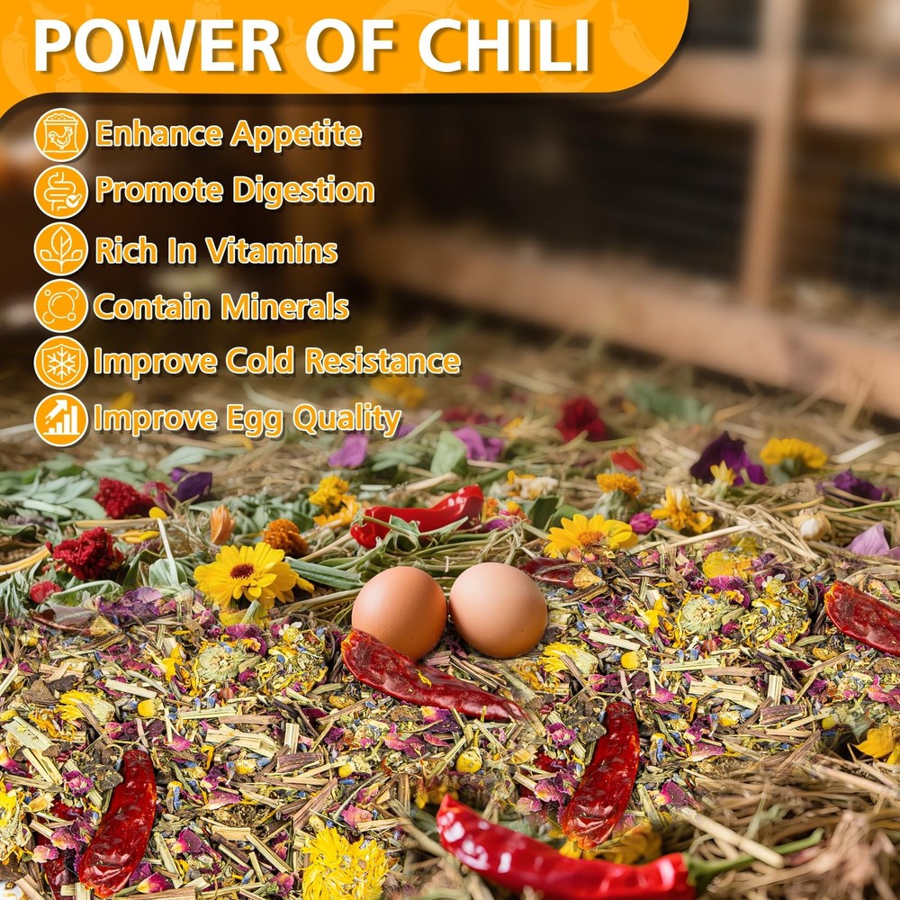 RAINFLOW Chicken Nesting Herbs 10oz Natural Dried Herb Blend for Nesting Box...