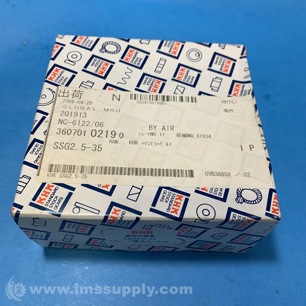 KHK SSG2.5-35 Spur Gear FNFP