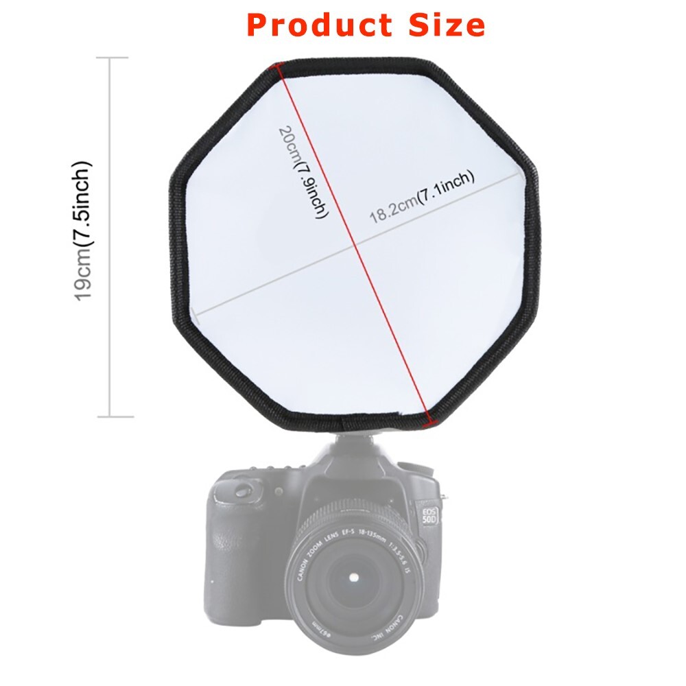 Premium 20cm/7.87" Octangle Style Foldable Soft Flash Light Diffuser Softbox USA