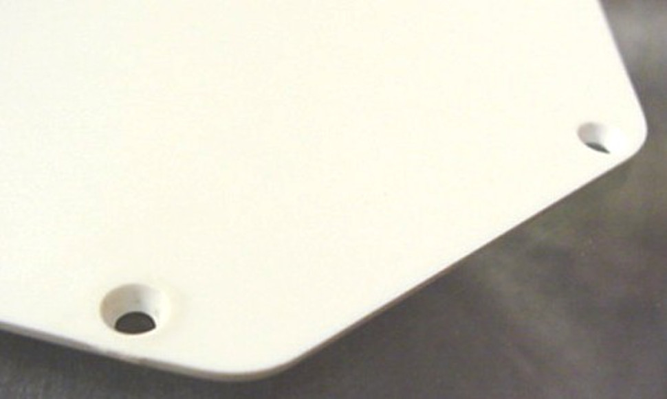 WHITE CONTROL COVER - BACK PLATE FOR ELECTRIC GUITAR