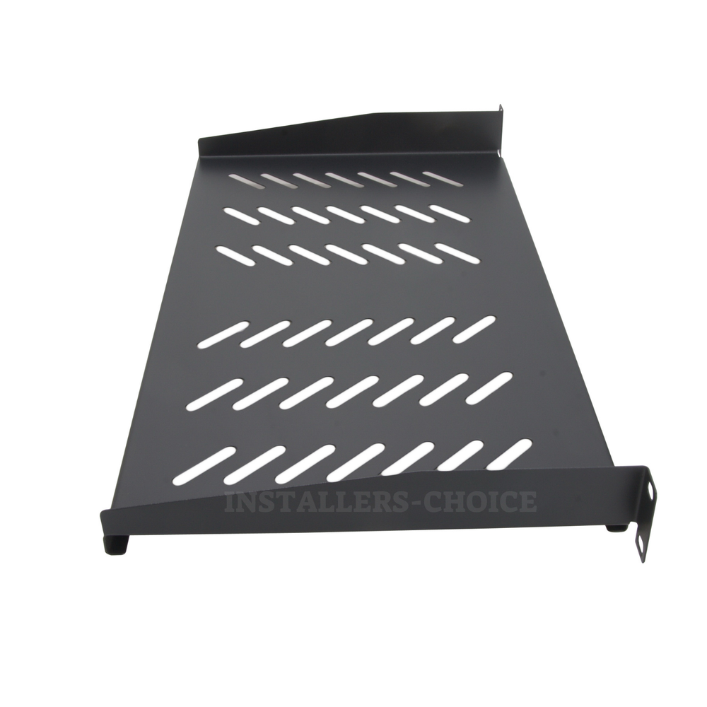 2-Pack Vented Server Shelf 1U Rack Mount 19", 10" Deep, 11lb Capacity, Black