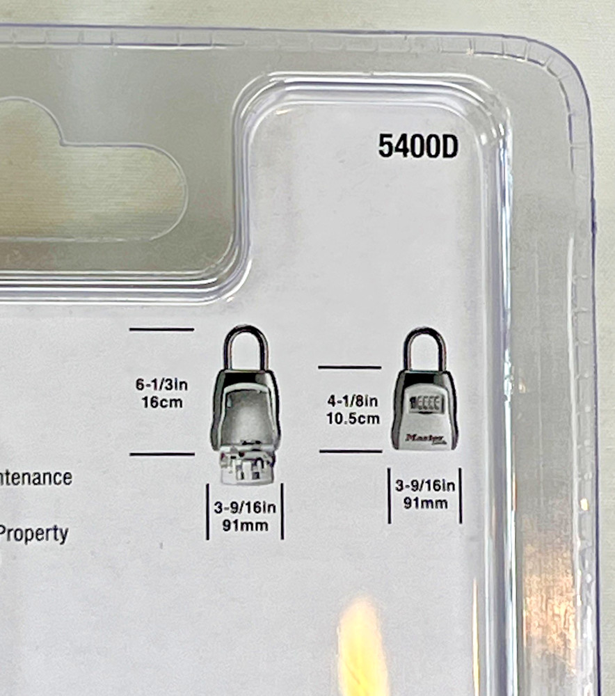 MASTER LOCK 5400D Lock Box in Padlock Style - fits 5 Keys