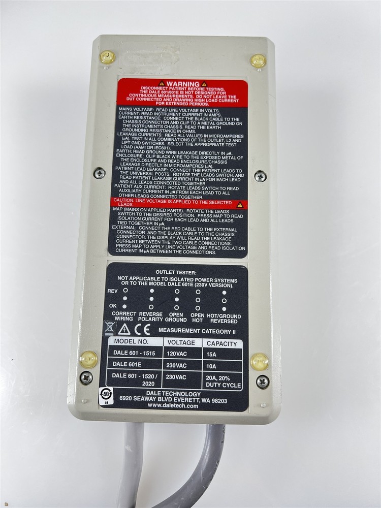 Dale 601 Biomedical Safety Analyzer Leakage Current Tester
