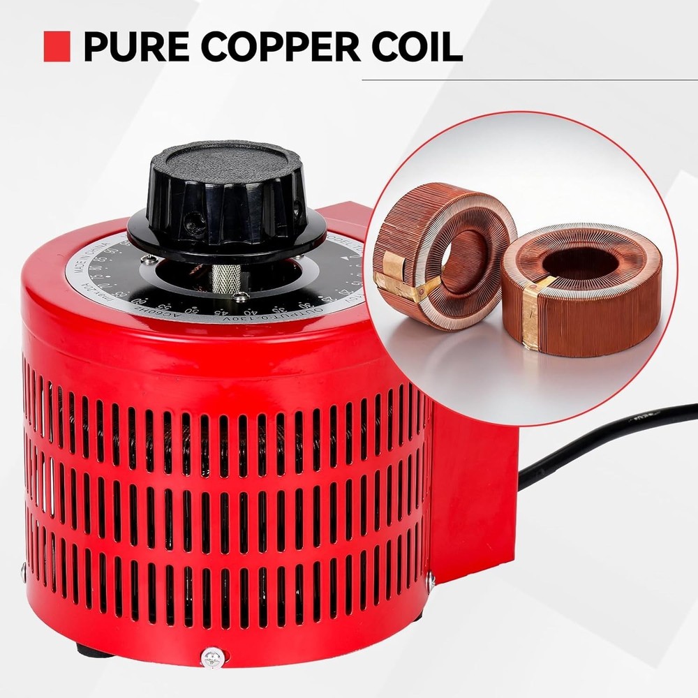 2000VA Variable AC Power Supply Voltage Transformer Voltage Regulator Transfo...