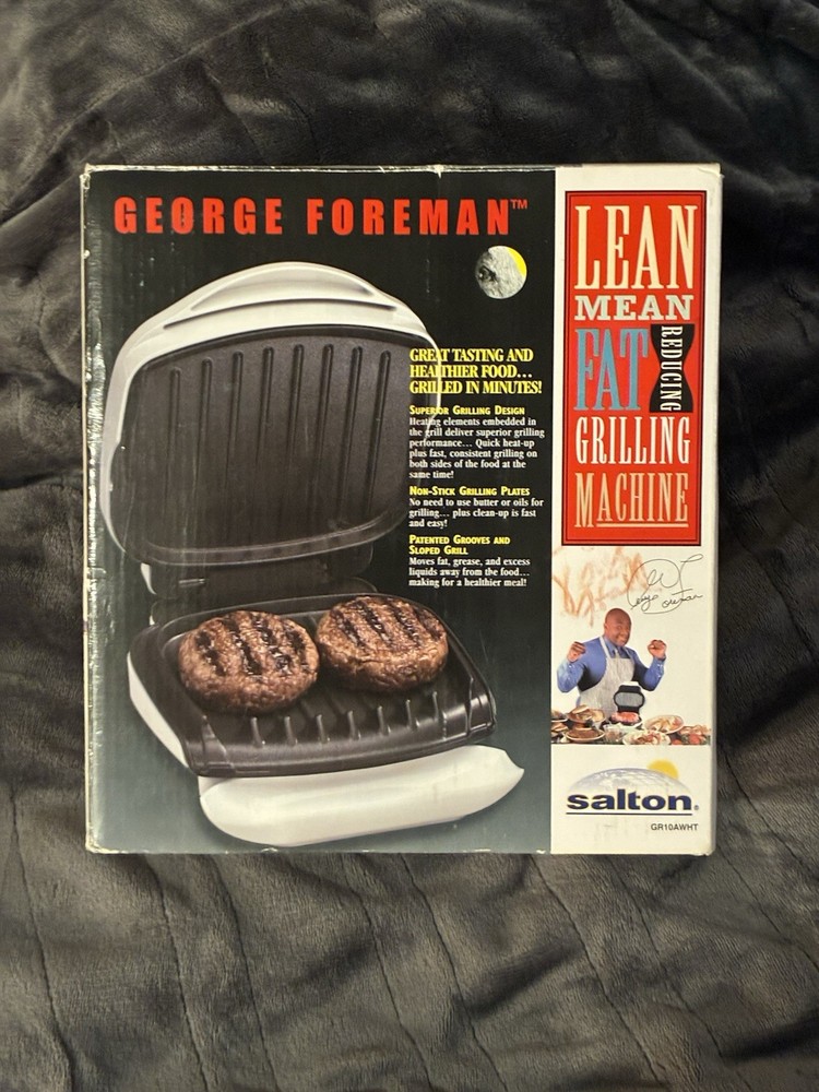 George Foreman Lean Mean Fat Reducing Grilling Machine - White | Works!