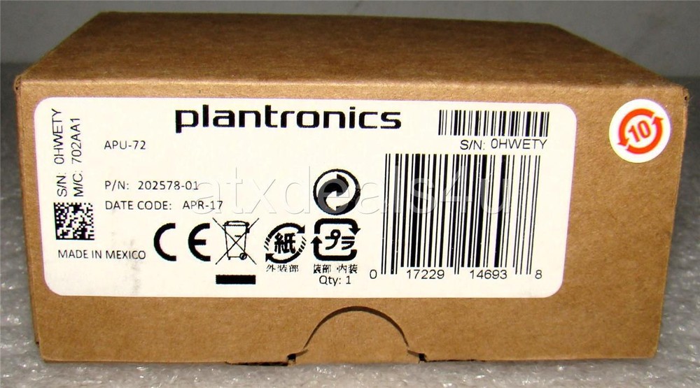 Plantronics APU-72 202578-01 EHS Adapter Hook Switch Cable New
