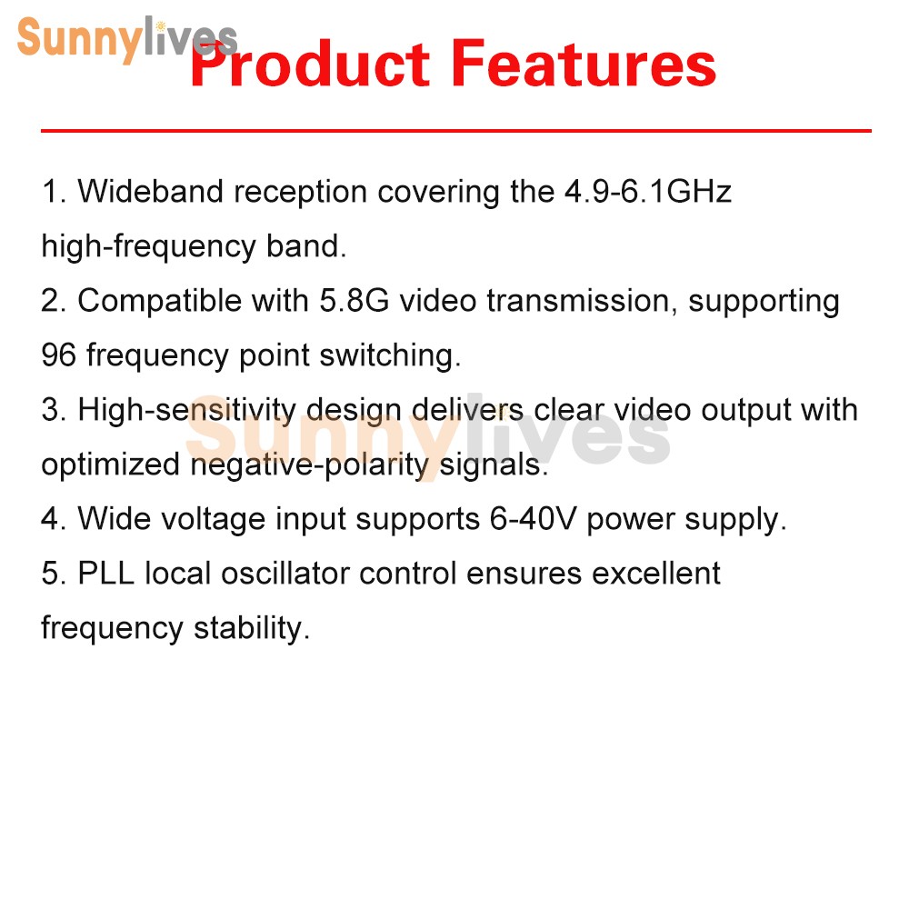 RC5896S Video Receiver Compatible 5.8G Image Transmission Receiver Transmitter