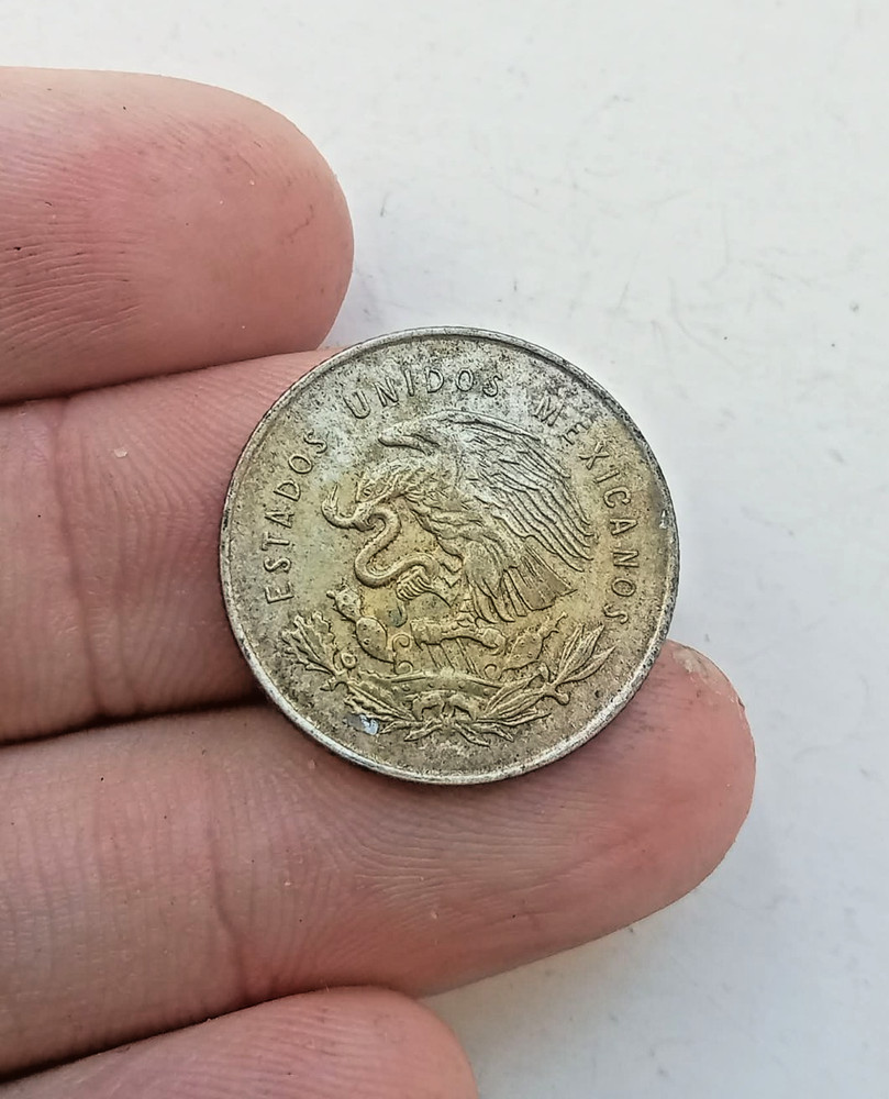 1953 Mexico 25 Centavos Silver Coin