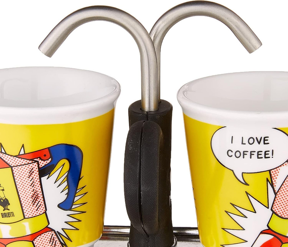 - Mini Express Lichtenstein: Moka Set Includes Coffee Maker 2-Cup (2.8 Oz) + 2 S