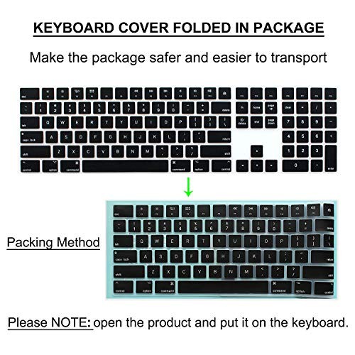 Silicone Keyboard Cover for Apple Magic for Magic Keyboard (MQ052LL/A) Black