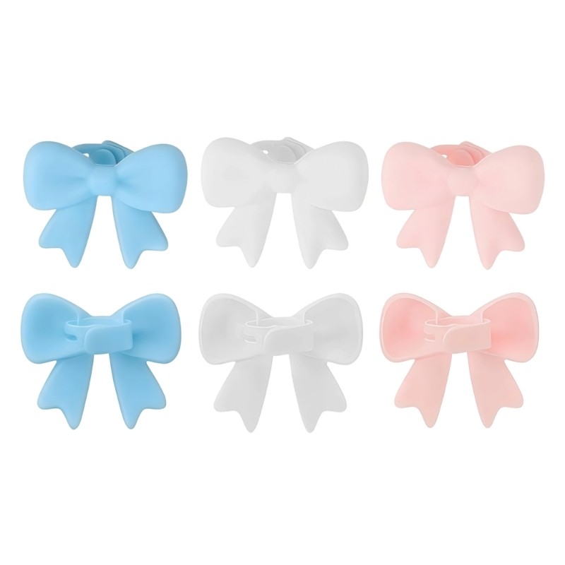 2Pcs Silicone Bows Headphone Accessory Decoration Universal Fit Soft Comfortable