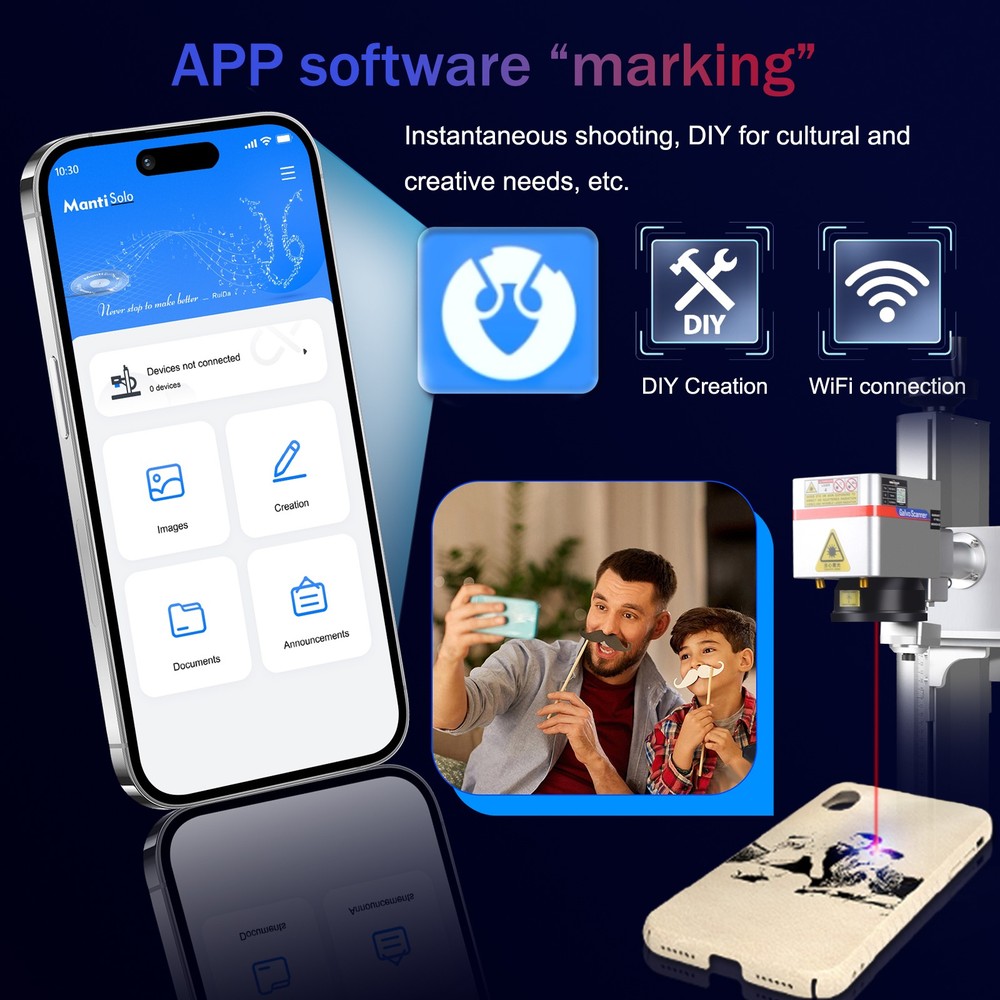 5W UV Laser Marking Machine Flight Marking Industrial camera Visual Position US