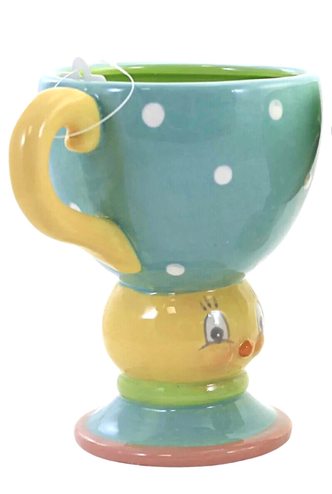 Johanna Parker Ceramic Easter Dottie Fancy Chick Mug Cup Tabletop Decor
