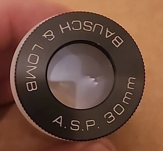 Bausch & Lomb Microscope lens 30mm A.S.P