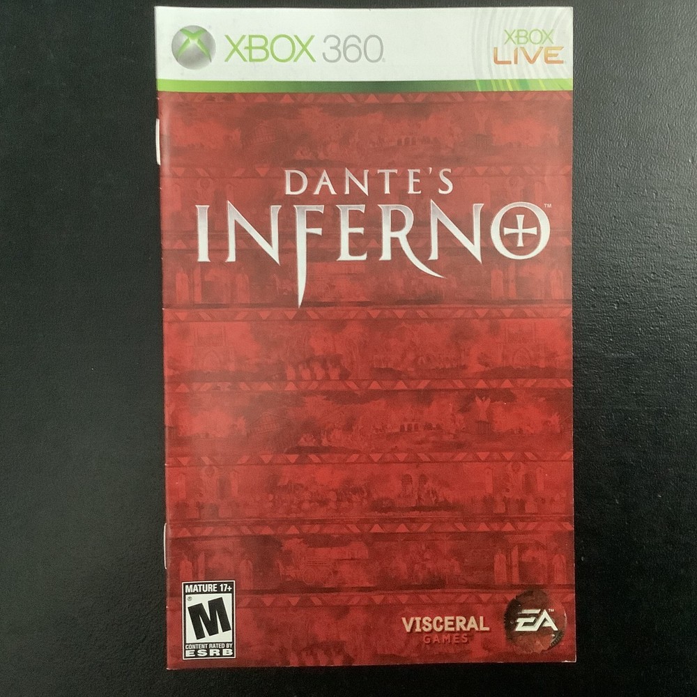 Dante's Inferno Microsoft Xbox 360 Instruction Manual Only