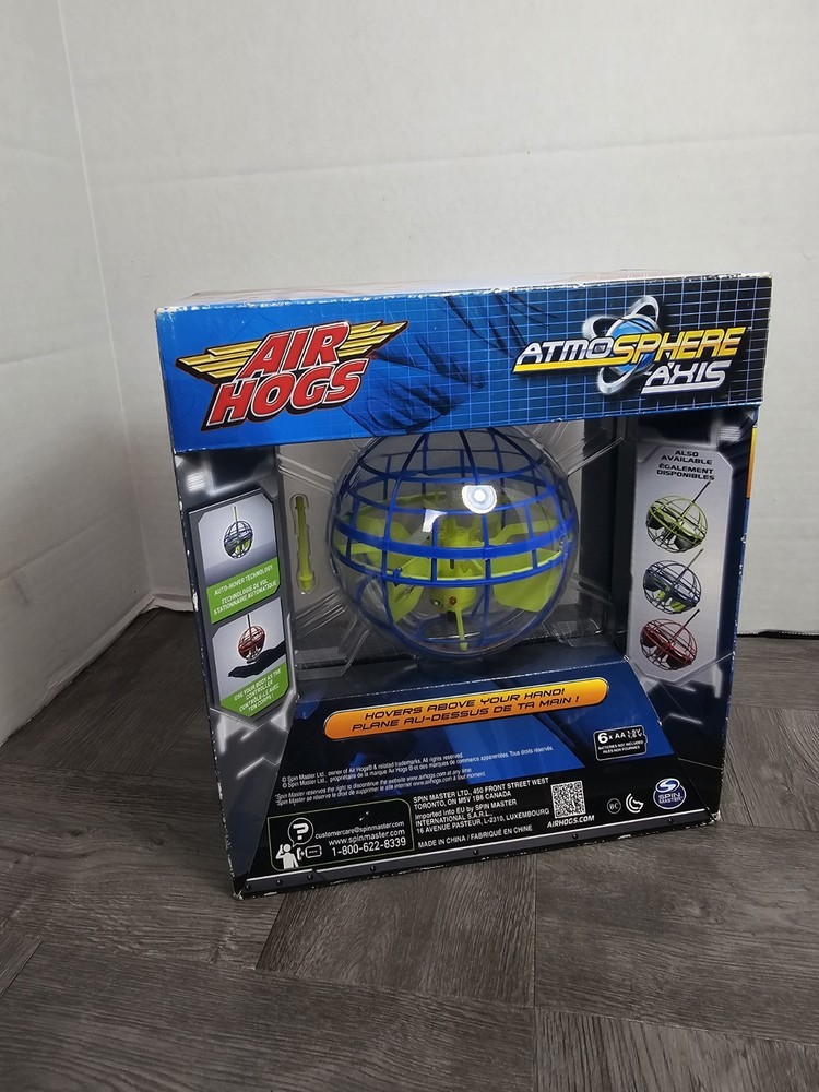 Air Hogs Atmosphere Axis Hovering Sphere Wave Control Spin Master, BLUE, NEW