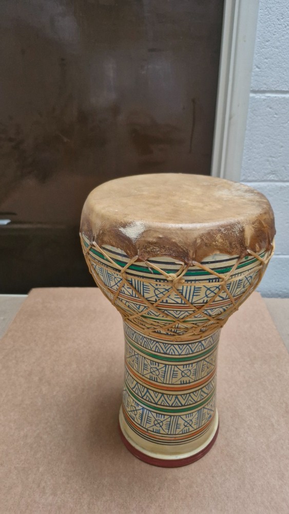 North African Moroccan Ceramic Hand Drum