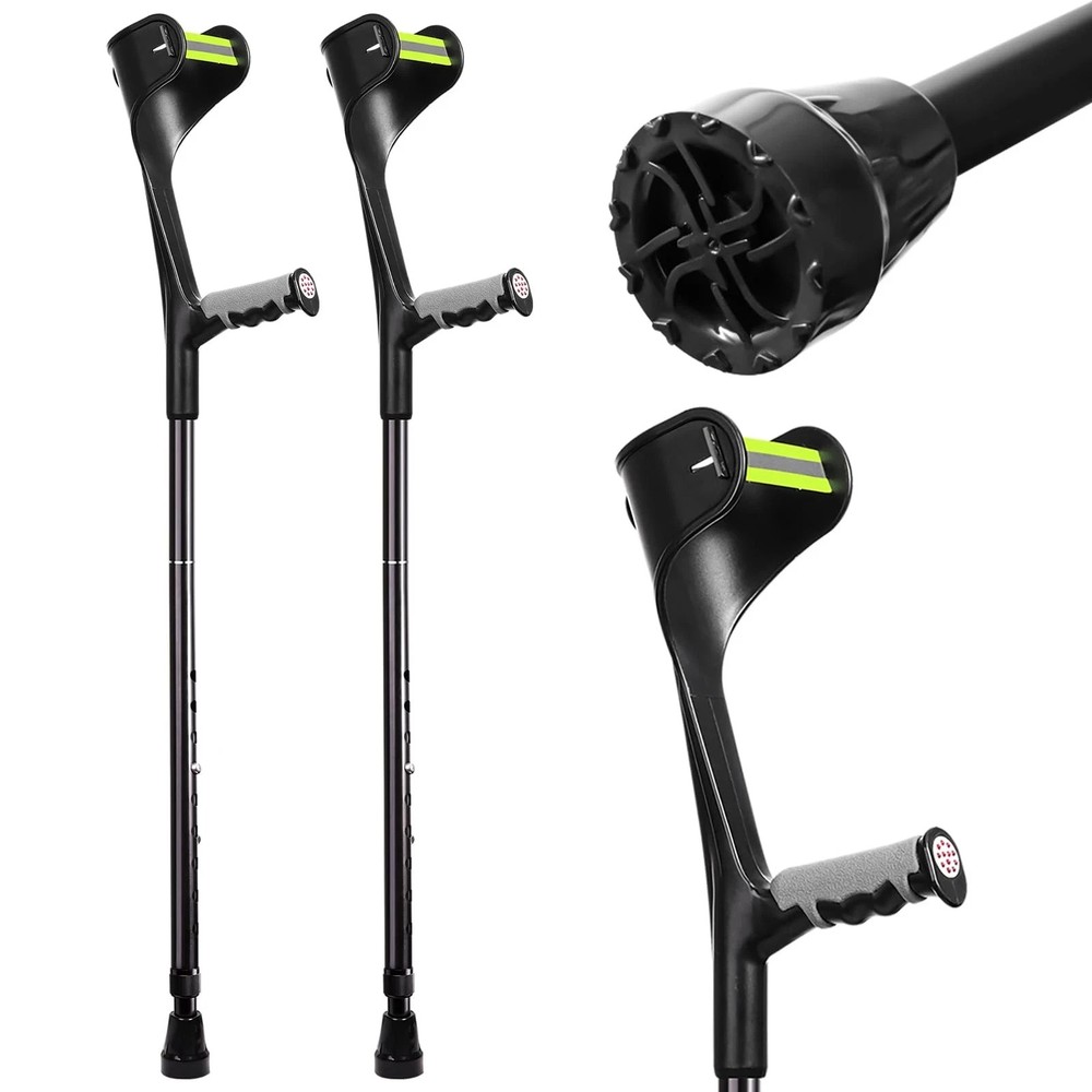 Forearm Crutches for Adults, Upgraded Heightened Forearm Crutches, 10-Level A...