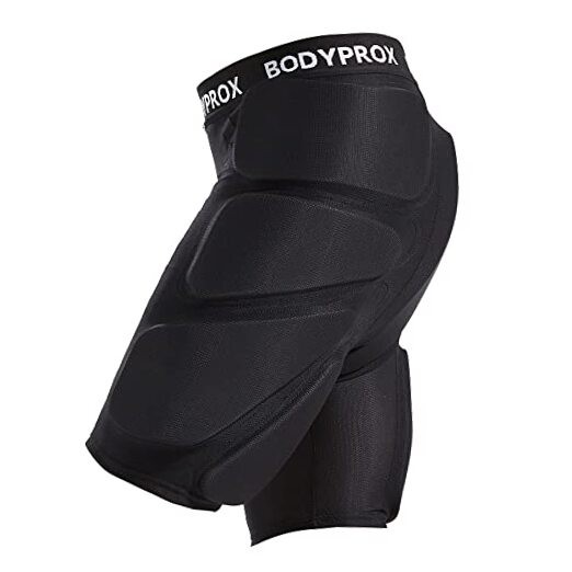 Protective Padded Shorts for Snowboard,Skate and Ski,3D Medium Black