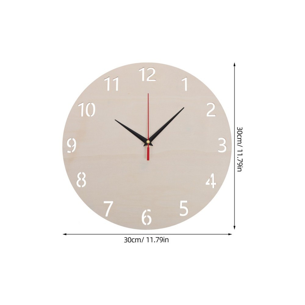 2 Set Wooden Wall Clock Panel Classroom Craft Supplies Making Kit