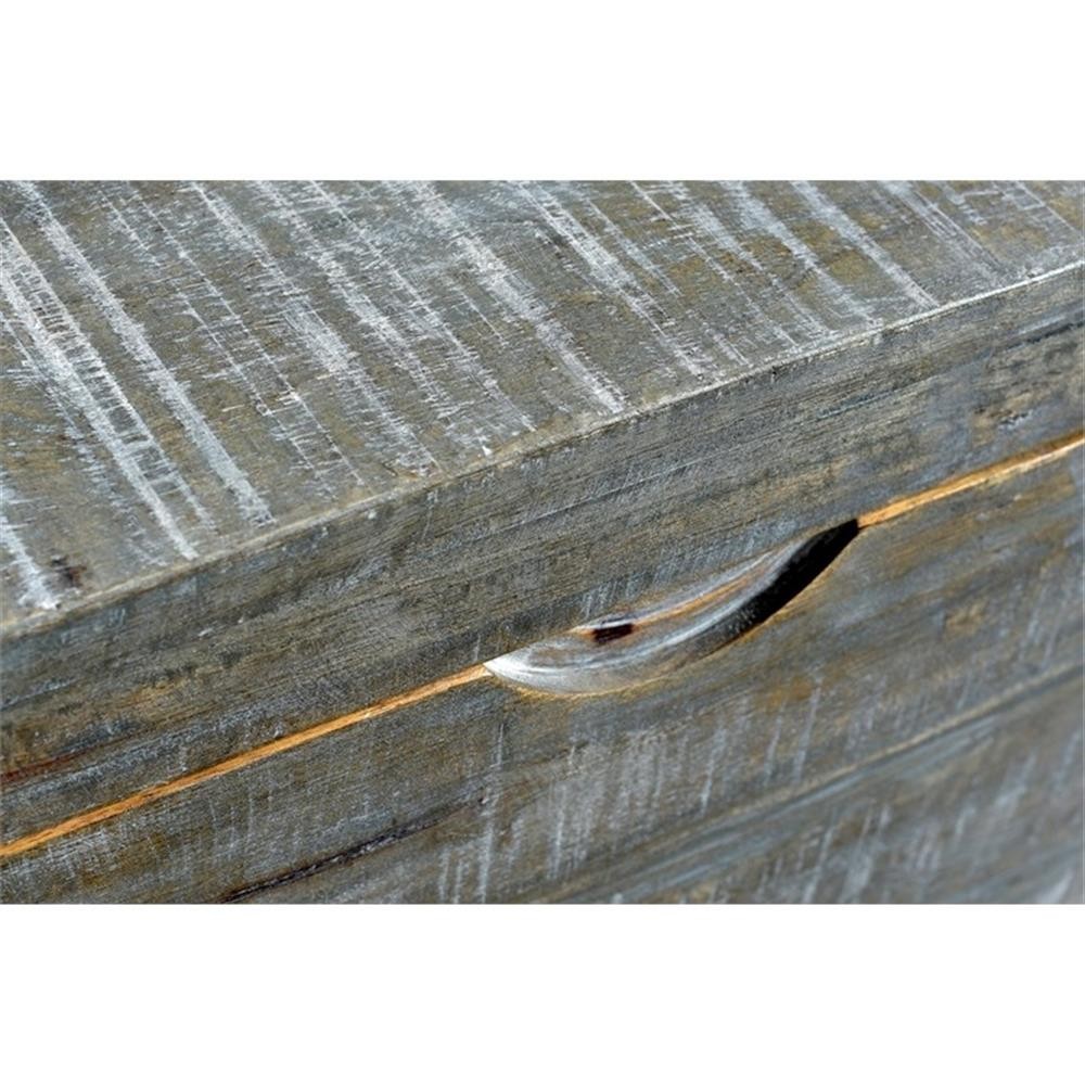 Rockefeller Solid Wood Storage Chest in Gray