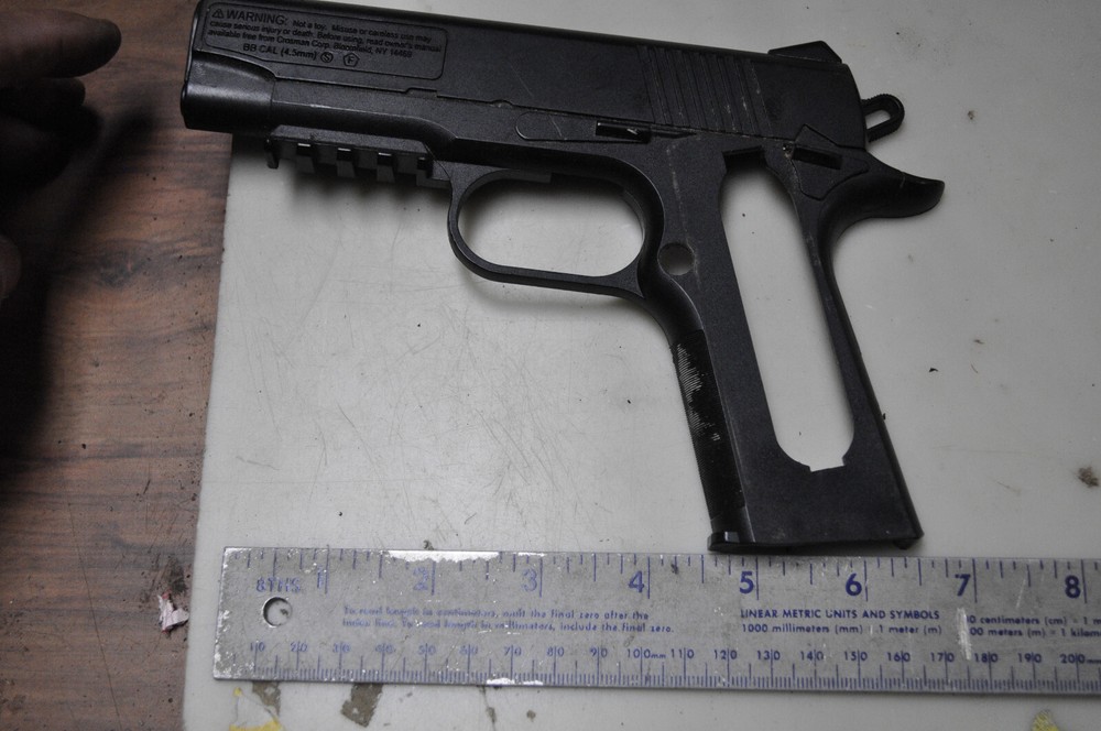 Crosman 1911BB .177 cal Black Plastic Left Side Frame Half, see pics for info