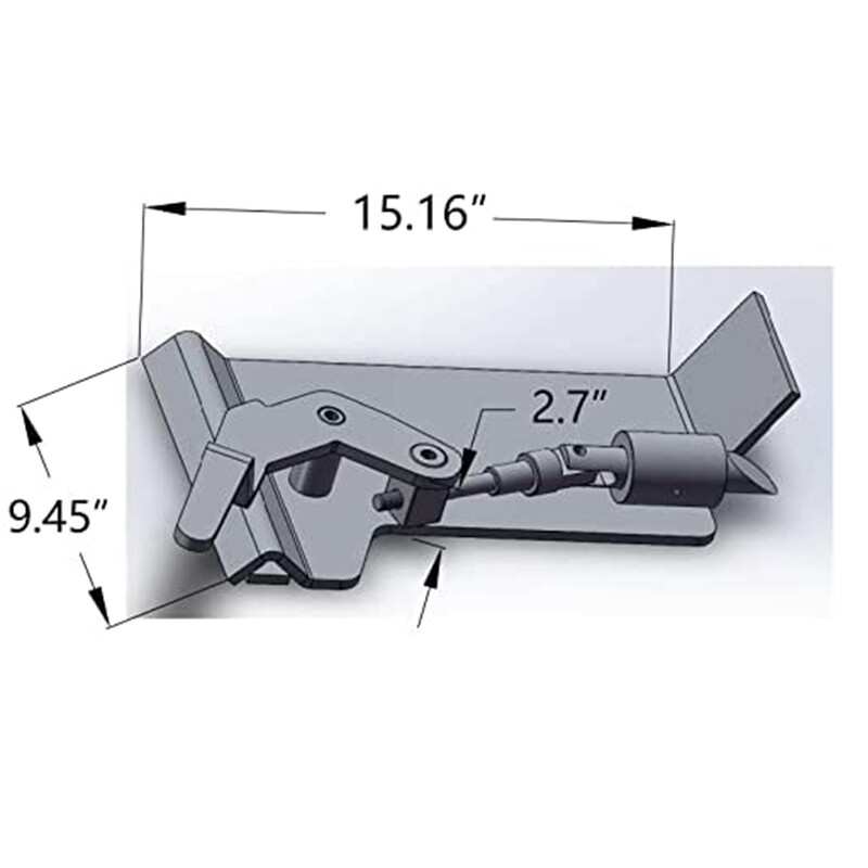 Conversion Adapter Latch Box & 1/2" Mount Plate for Skid Steer Quick Tach Attach