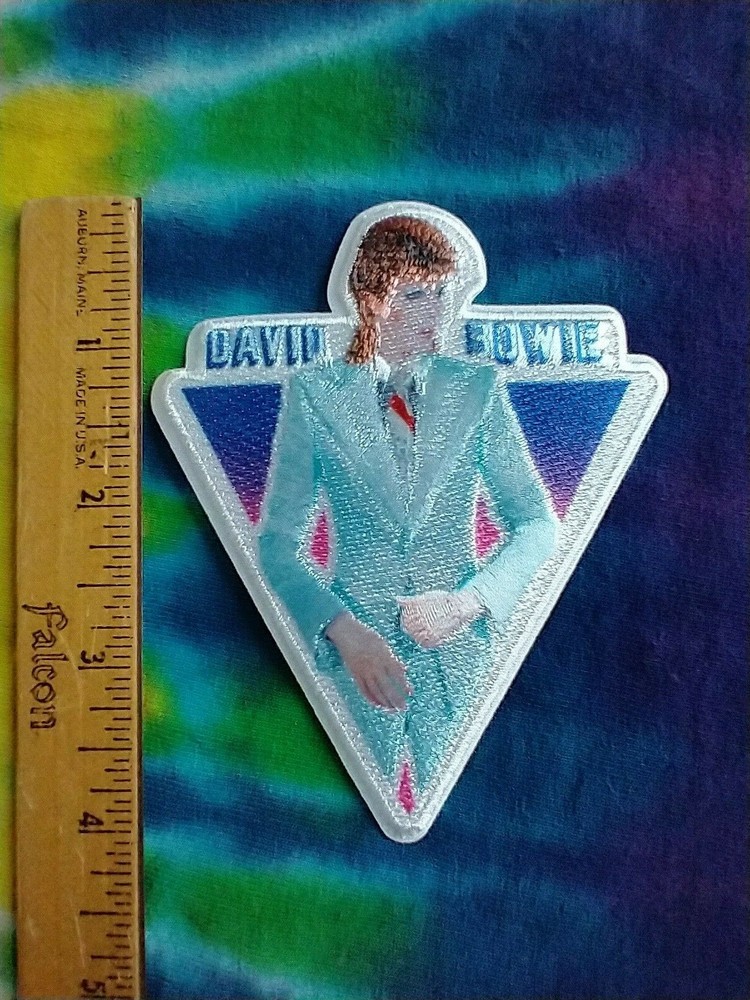David Bowie Blue Suit 4 x 3.25 Inch Iron On Patch