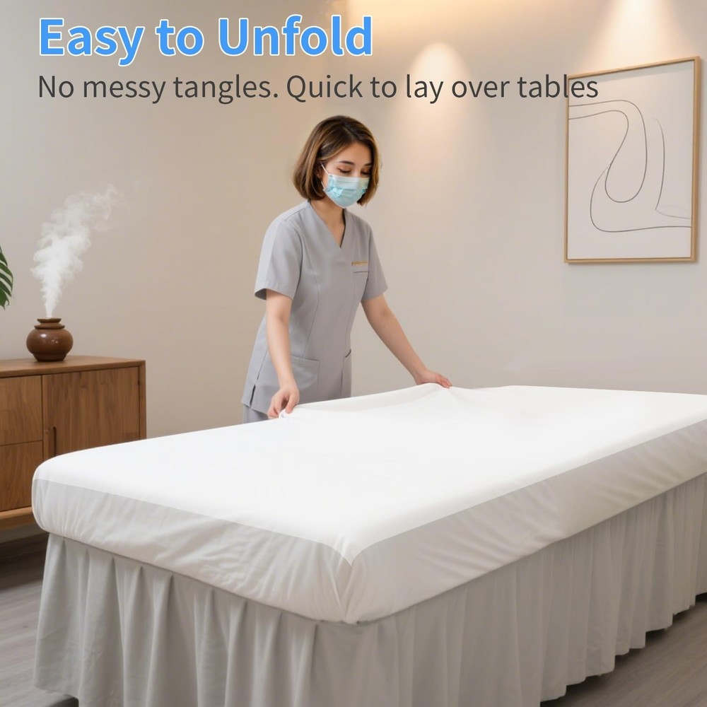 20Pcs Disposable Massage Table Sheets 31.5" x 71",Upgrade Disposable Bed Sheets,
