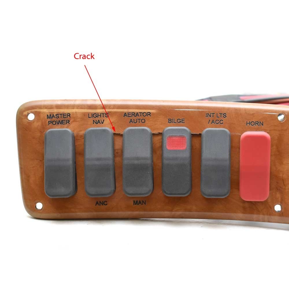 Lund Boat Rocker Switch Panel 2120806 | 2017-18 Crossover Woodgrain