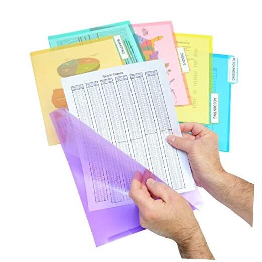 PocketFile Clear Poly Document Folder Project Pockets, 3rd-Cut Tabs, set of 72