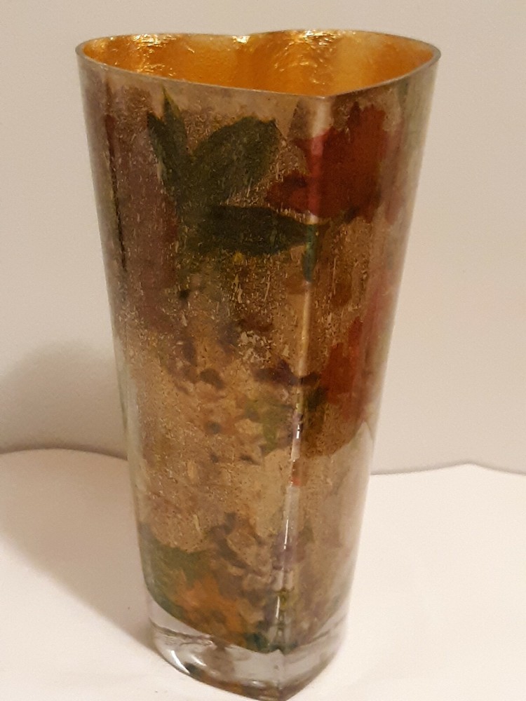 HEART Shaped FOIL Lined 10" VASE