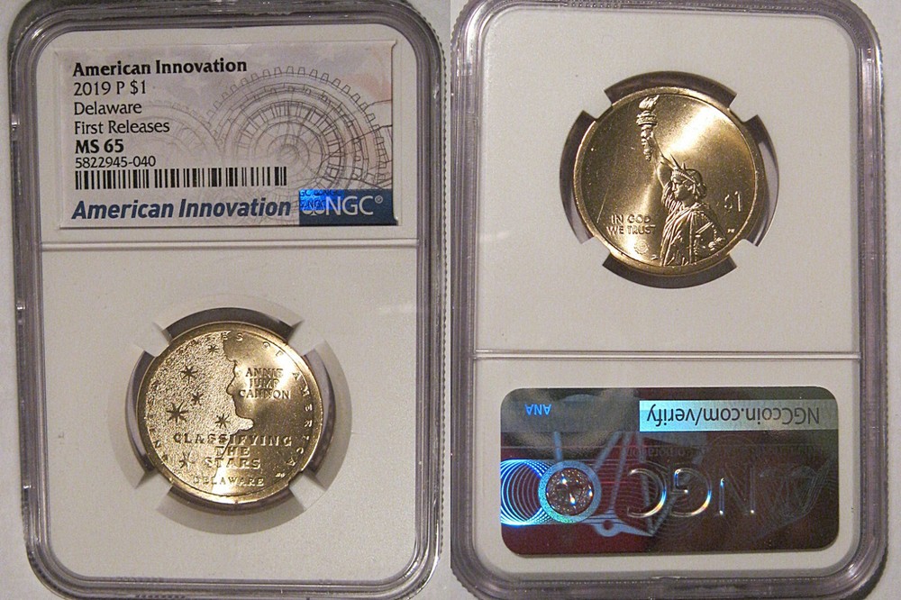 2019 P Innovation Delaware Dollar $1 Classifying Stars NGC MS 65 First Releases