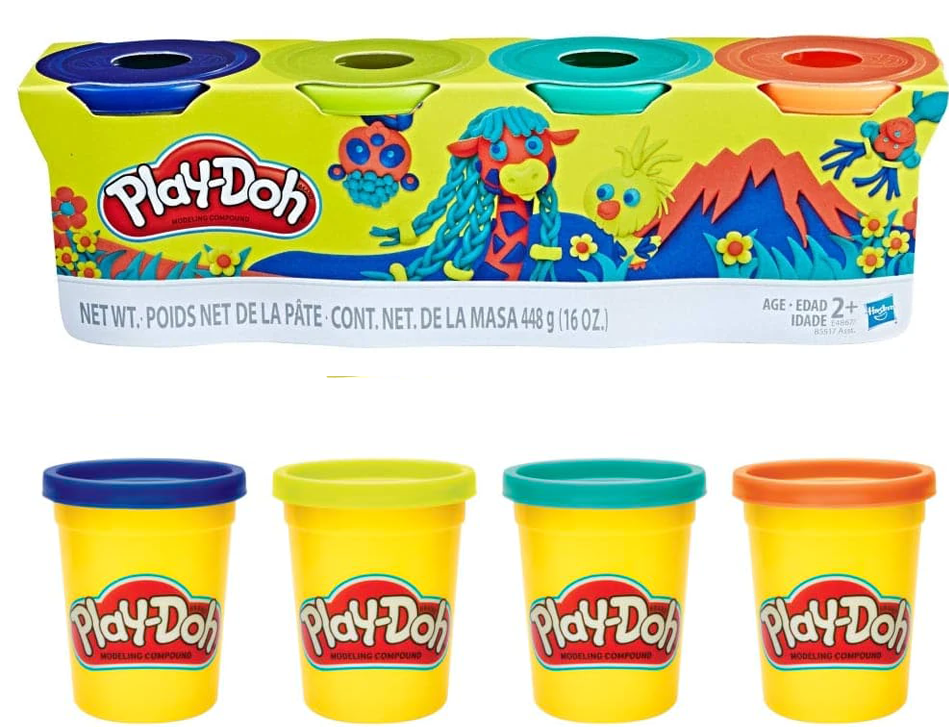 Hasbro Play-Doh Modeling Compound 4 Pack Colors