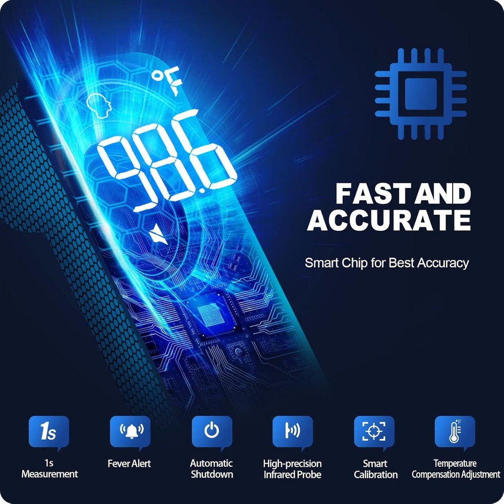 No-Touch Thermometer – Digital Forehead & Object Mode, FSA/HSA Eligible