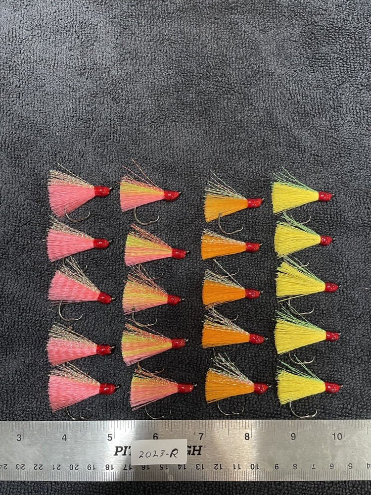 20 assorted colors.circle hook pompano Jig Teasers Size 2/0