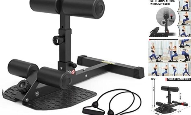 Deep Sissy Squat Bench Core Workout Multifunctional Leg Exercise Machine For