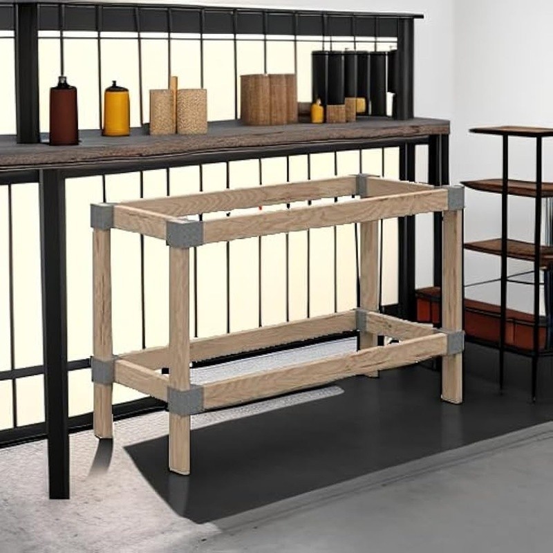 Workbench Hardware Kit Plastic Brackets Easy Build Plans 90 Degree Cuts New