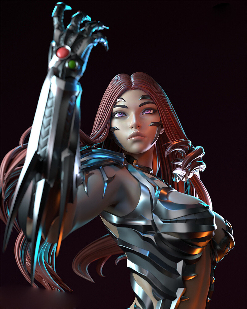 1/6 1/8 Witch Blade 3D Print Garage Kit Figure Model Kit Unpainted Unassembled