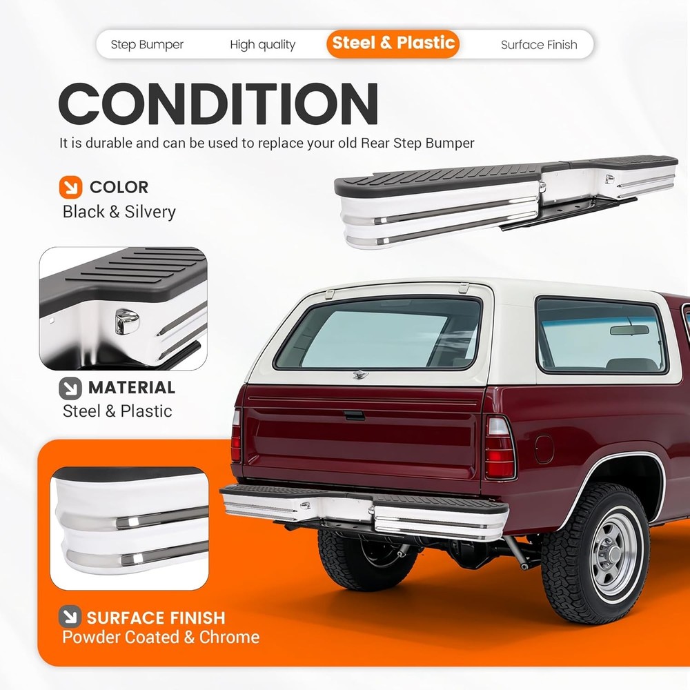 Rear Step Bumper for Chevy C/K 1967-1998