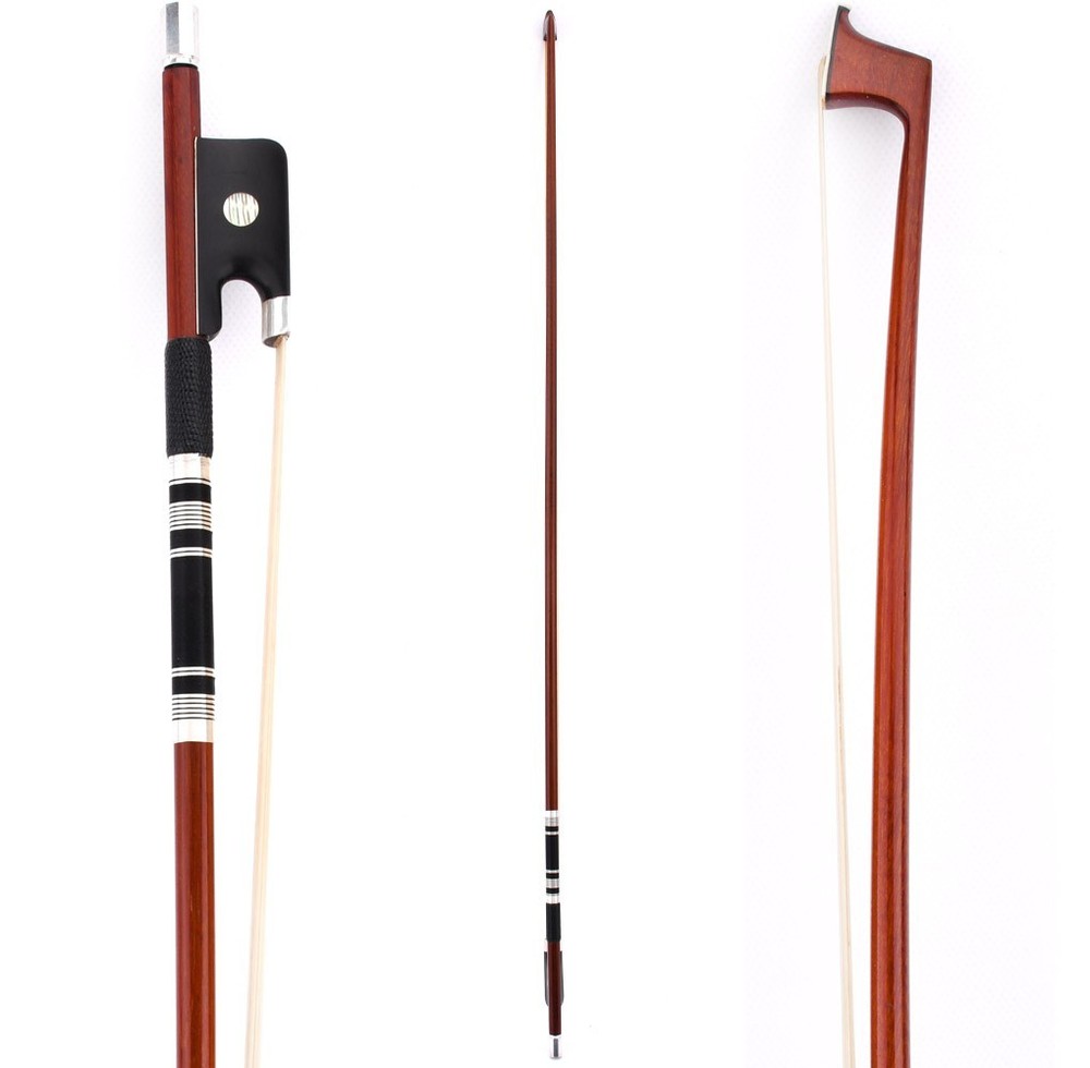 D. Peccatte Copy Master Pernambuco Viola Bow Ebony Big Eye Frog Silver Part Fast