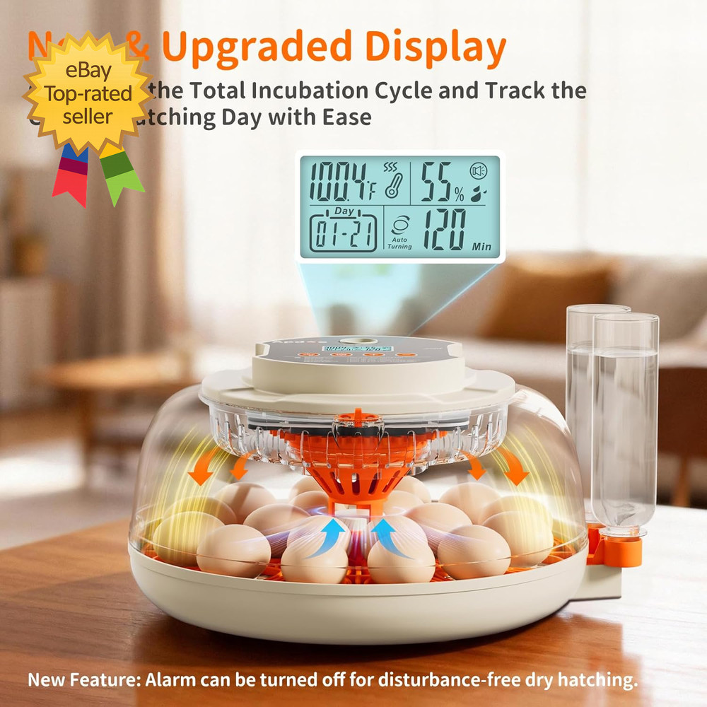 Egg Incubators for Hatching Eggs Temperature and Humidity Control Automatic Egg
