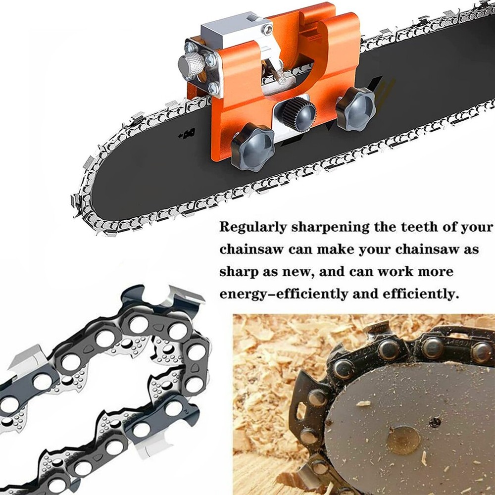 Chainsaw Chain Sharpening Jig Portable Hand Crank Sharpener Tool Set NEW