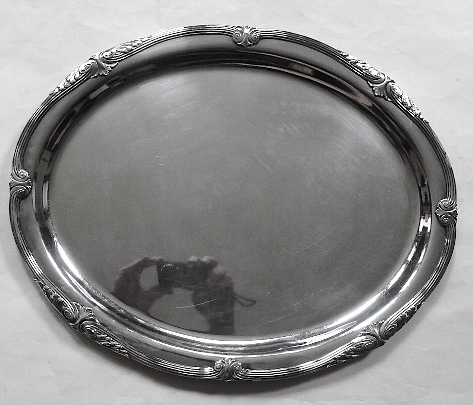 Superb Antique German 800 Silver Platter  Circa 1920 Excellent Condition