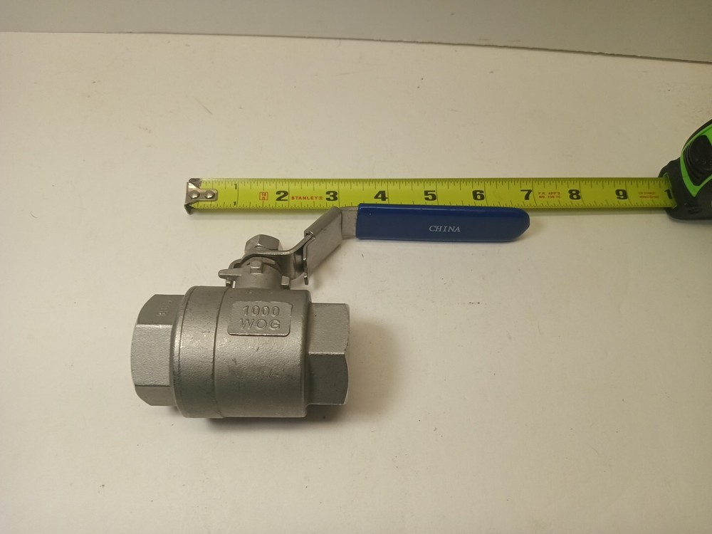 Two Way Hydraulic Ball Vale 1" CF8M 1000 WOG With Lock