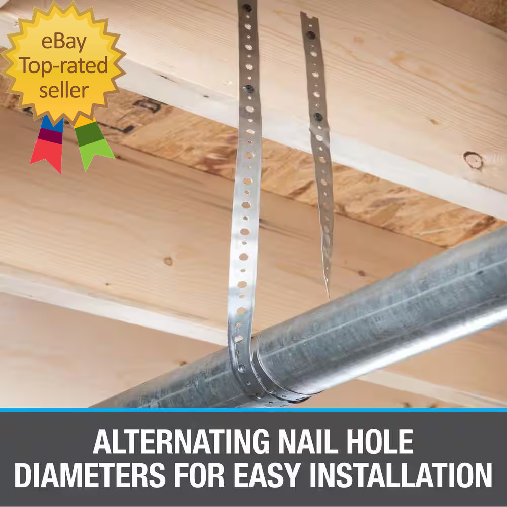 3/4 In. X 100 Ft. 28-Gauge Galvanized Pipe Hanger Strap (2-Pack)